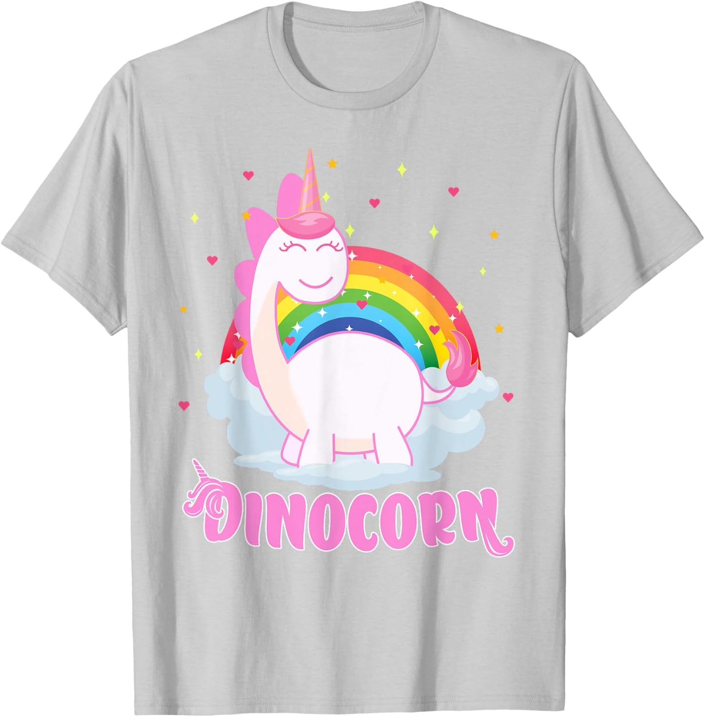 Cool Dinocorn Gift Unicorn and Dinosaur Lover Boys Girls T-Shirt - T-Shirt | Ash