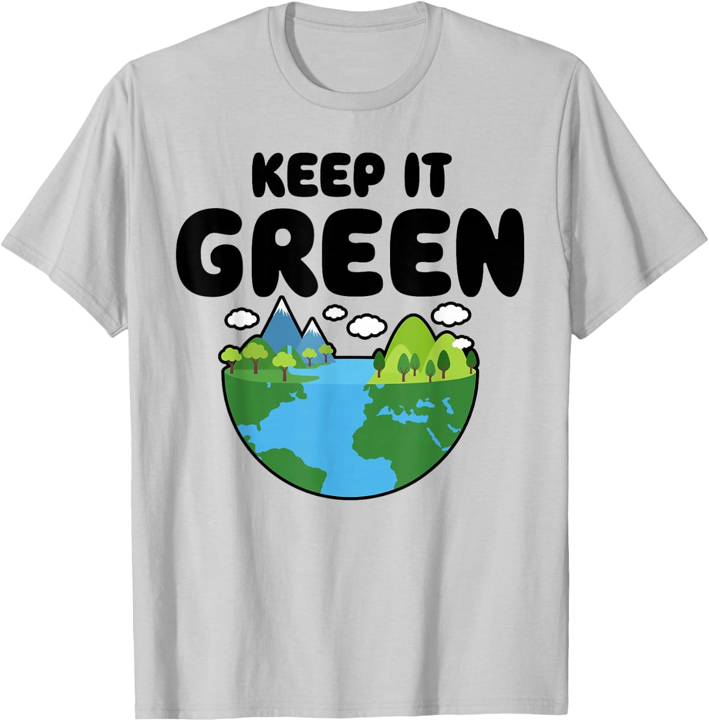 Keep It Green Earth Day Planet Environmental Awareness Retro T-Shirt - T-Shirt | Ash
