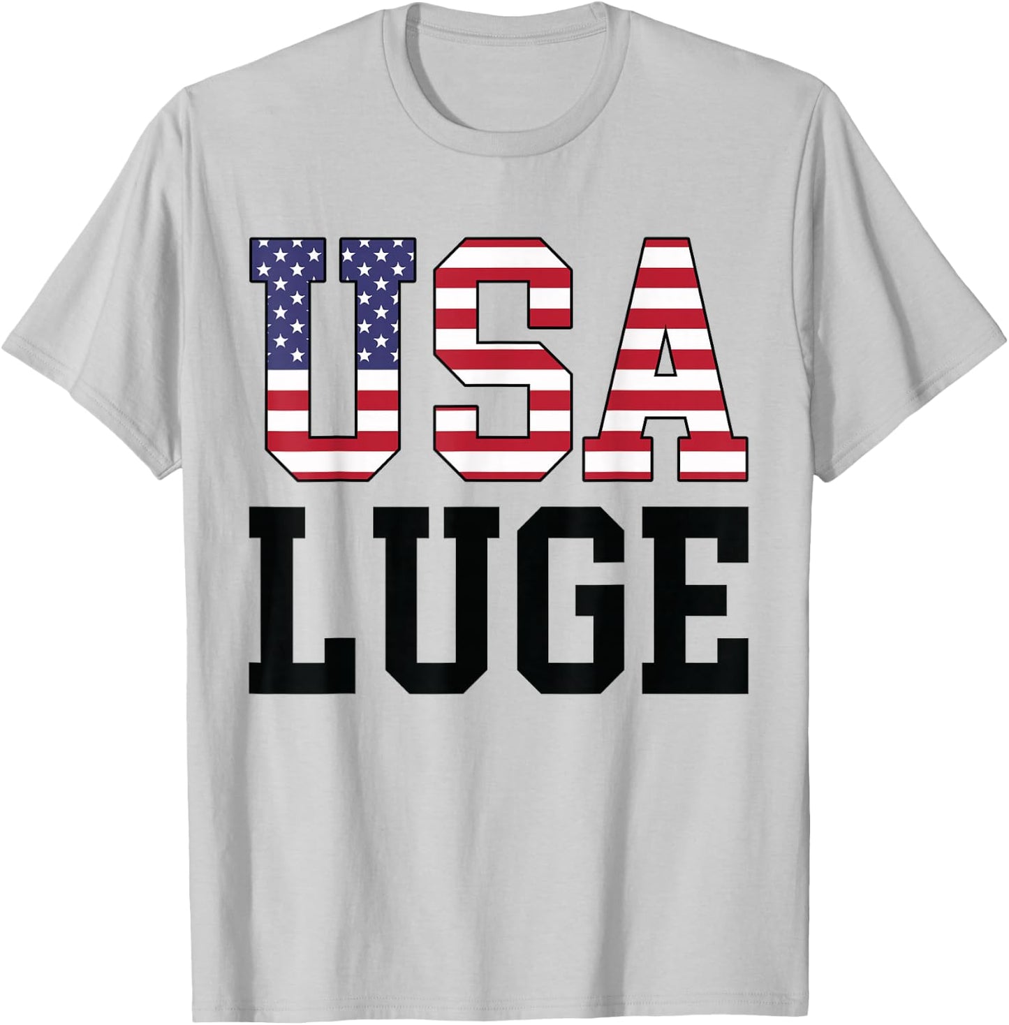 USA Flag Luge Rider - American USA Luge T-Shirt - T-Shirt | Ash