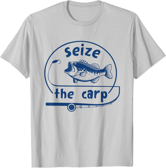 Fishing - Seize The Carp - Funny Fish lover T-Shirt - T-Shirt | Ash