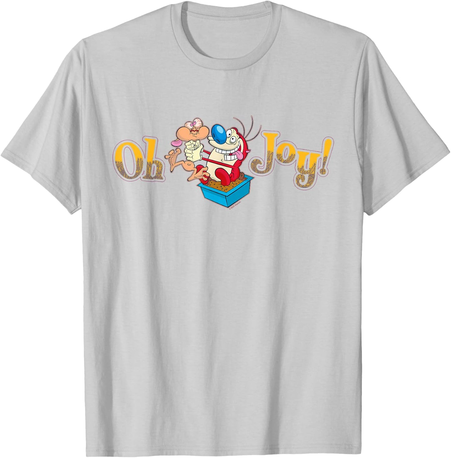 Ren & Stimpy Oh Joy T-Shirt - T-Shirt | Ash