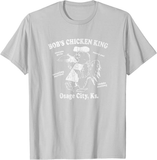 Bob's Chicken King Classic Design, Gift T-Shirt - T-Shirt | Ash
