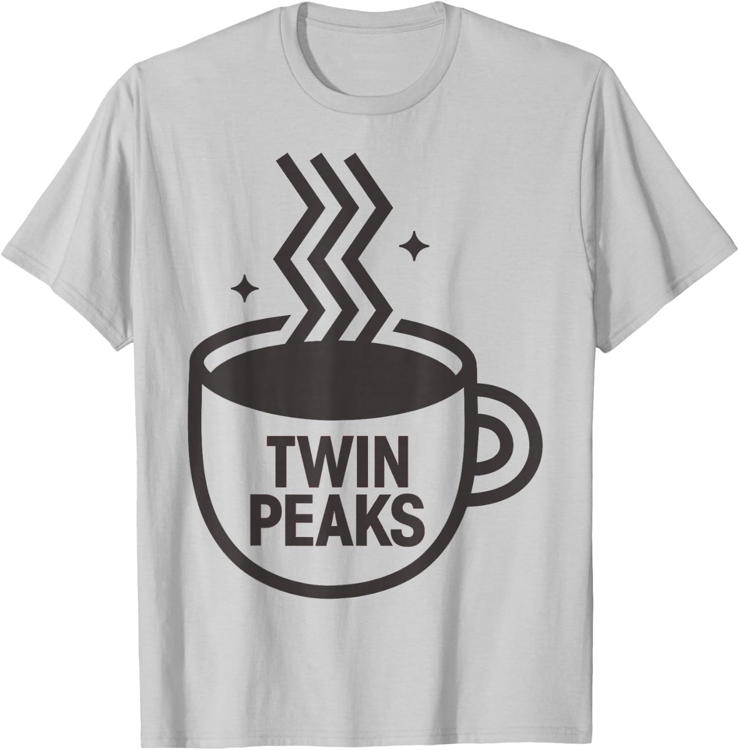 Twin Peaks Lodge Cup Of Coffee Graphic T-Shirt - T-Shirt | Ash