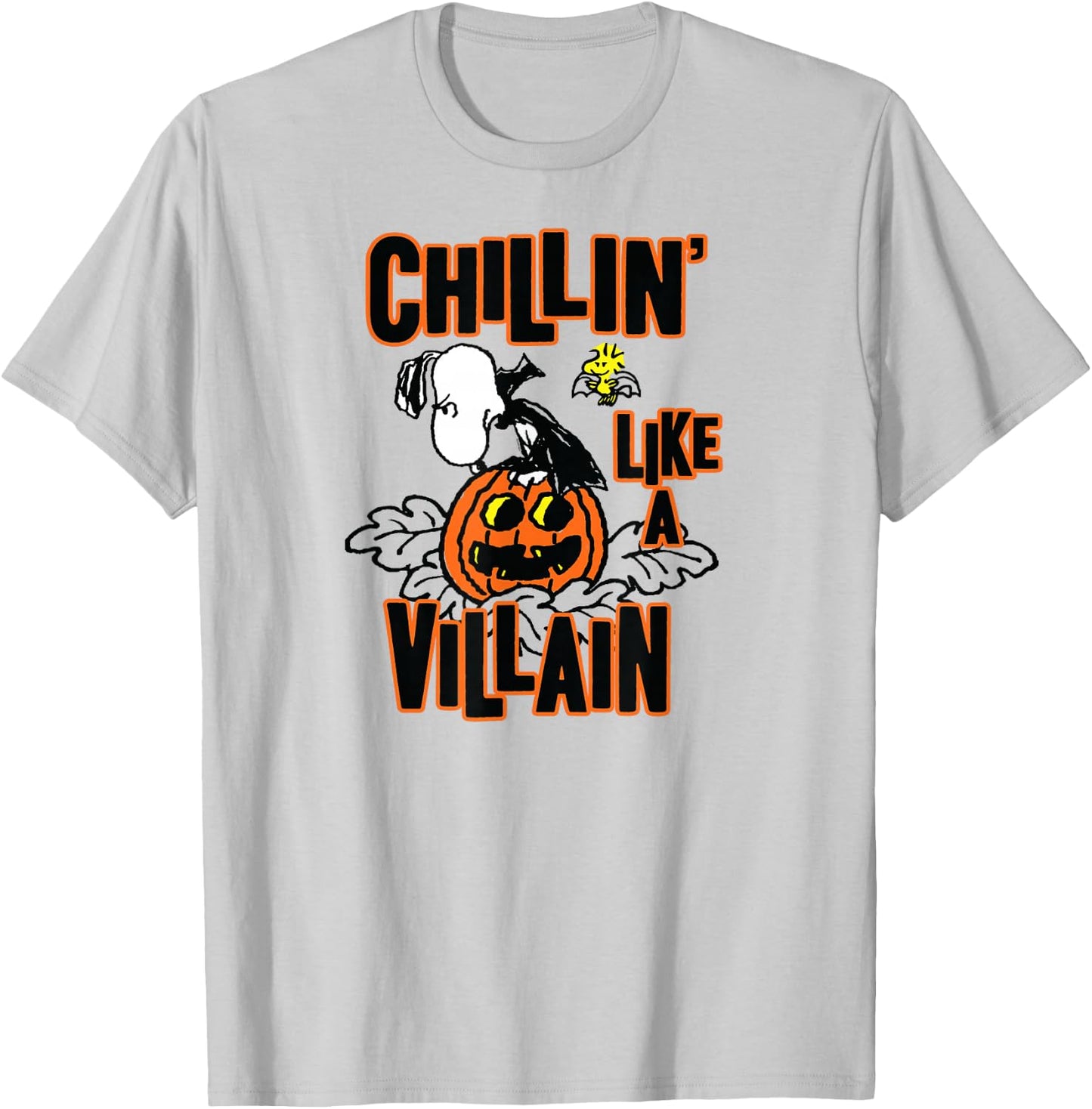 Peanuts Snoopy Chillin' Like A Villain T-Shirt - T-Shirt | Ash
