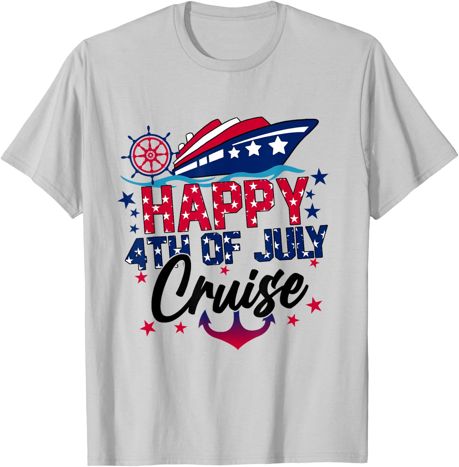 Happy 4th Of July Cruise Patriotic American Cruising Men T-Shirt - T-Shirt | Ash