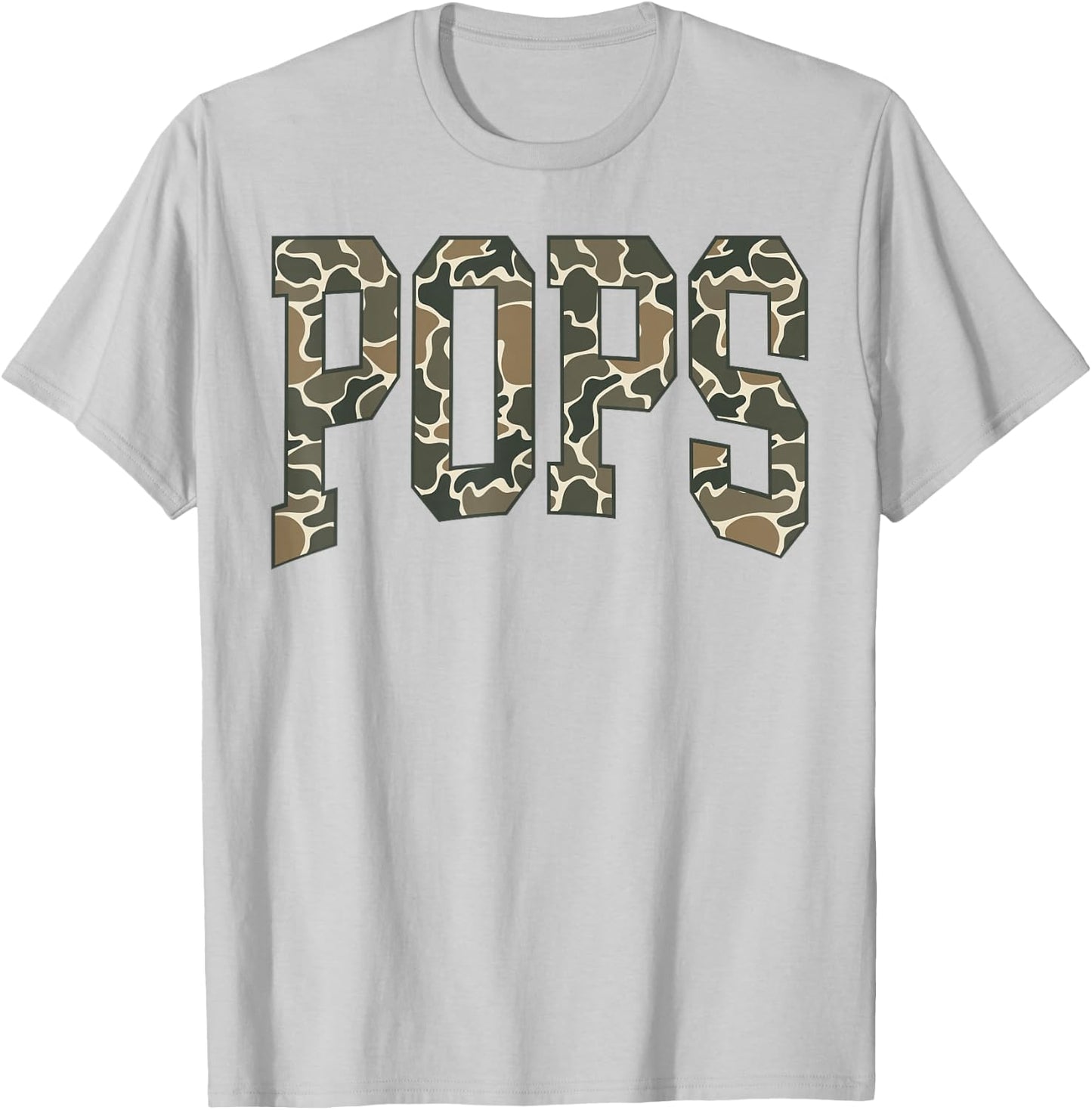 Pops Camo Camouflage Father's Day Grandfather T-Shirt - T-Shirt | Ash