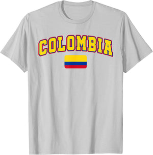 Colombia Flag Colombia Pride Design T-Shirt - T-Shirt | Ash