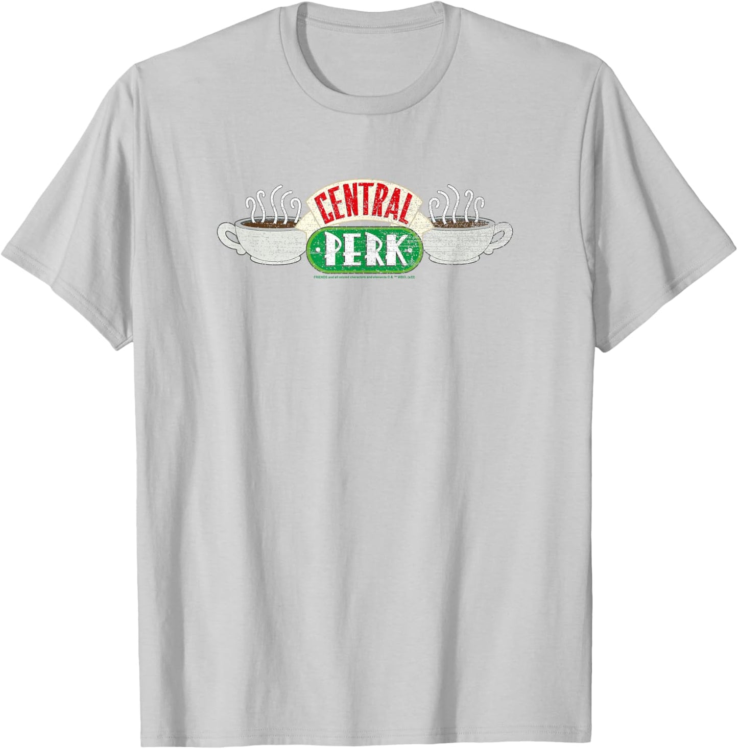 Friends Vintage Central Perk on White T-Shirt - T-Shirt | Ash