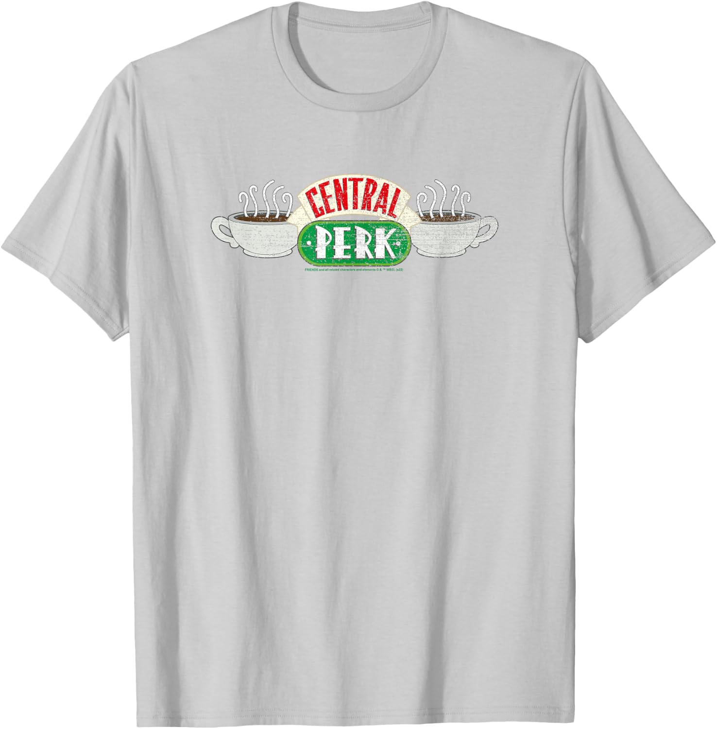 Friends Vintage Central Perk on White T-Shirt - T-Shirt | Ash