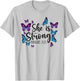 Christian Bible Verse Quote Butterfly Proverbs 31:25 T-Shirt - T-Shirt | Ash