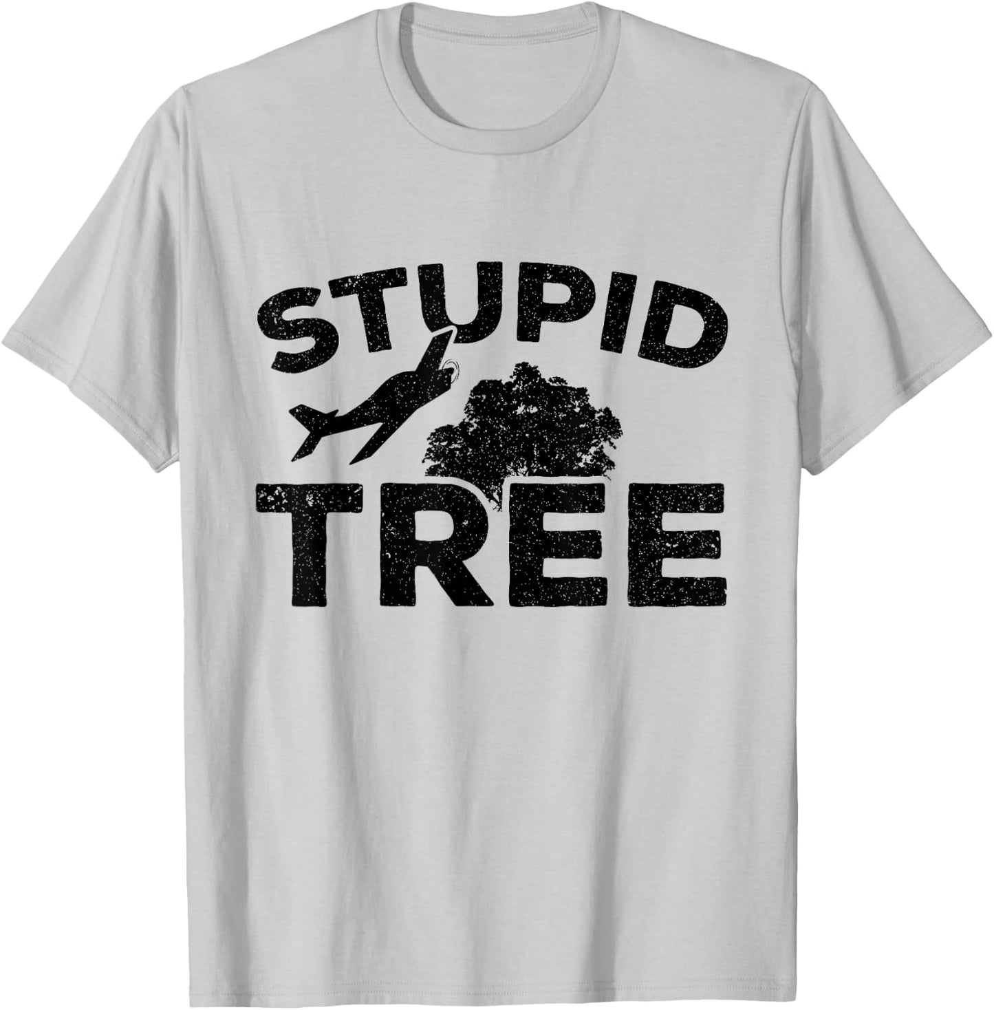 Aviation Model Pilot Stupid Tree RC Plane T-Shirt - T-Shirt | Ash