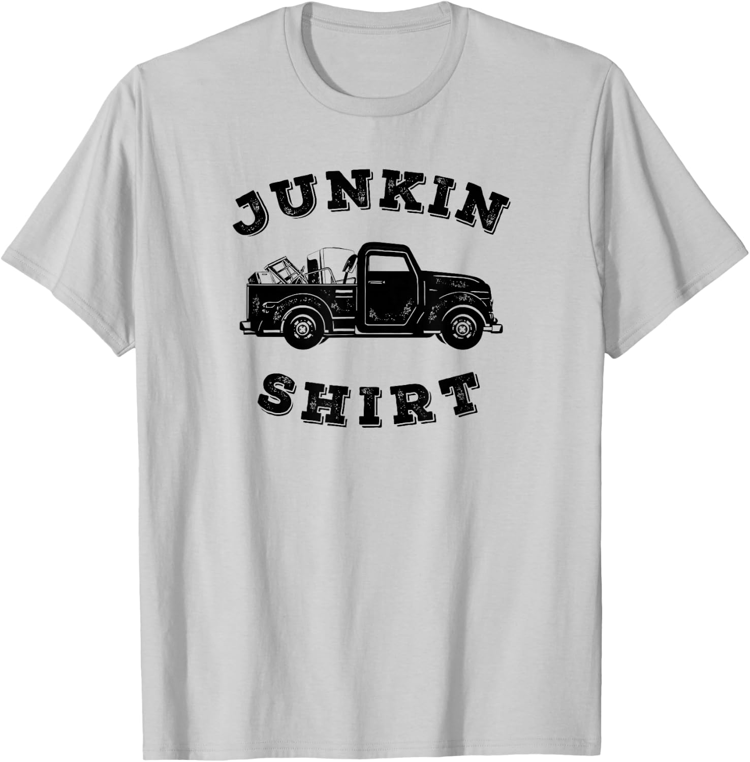 Junkin Truck Junk Collector Trucker T-Shirt - T-Shirt | Ash