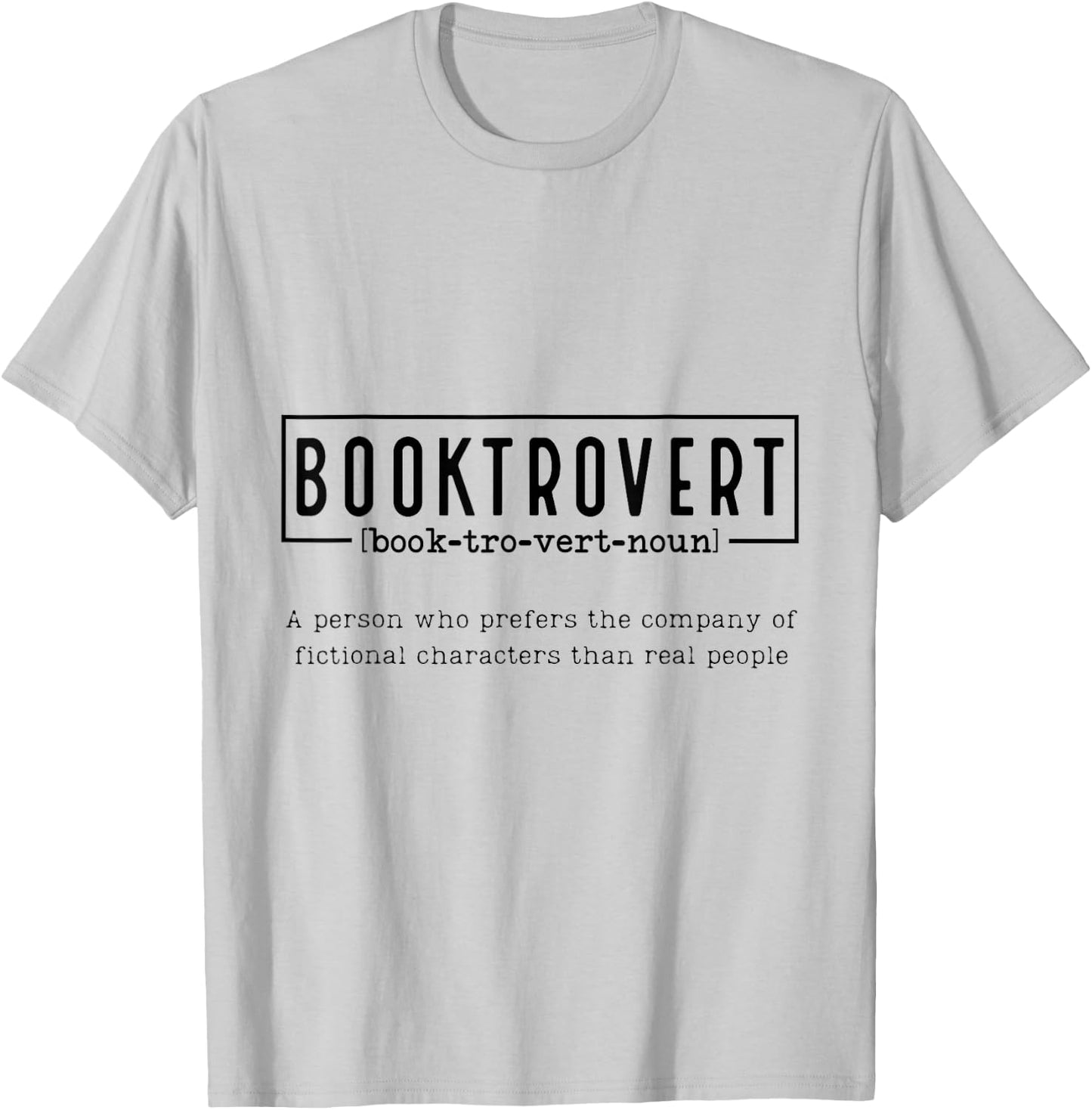Booktrovert Definition Funny Booklovers Reading Bookworm T-Shirt - T-Shirt | Ash