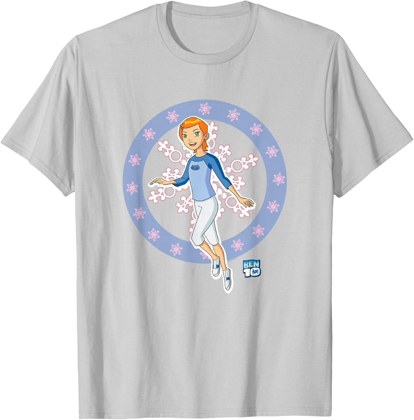 Ben 10: Alien Force Kid Gwen Tennyson Snowflakes Logo T-Shirt - T-Shirt | Ash