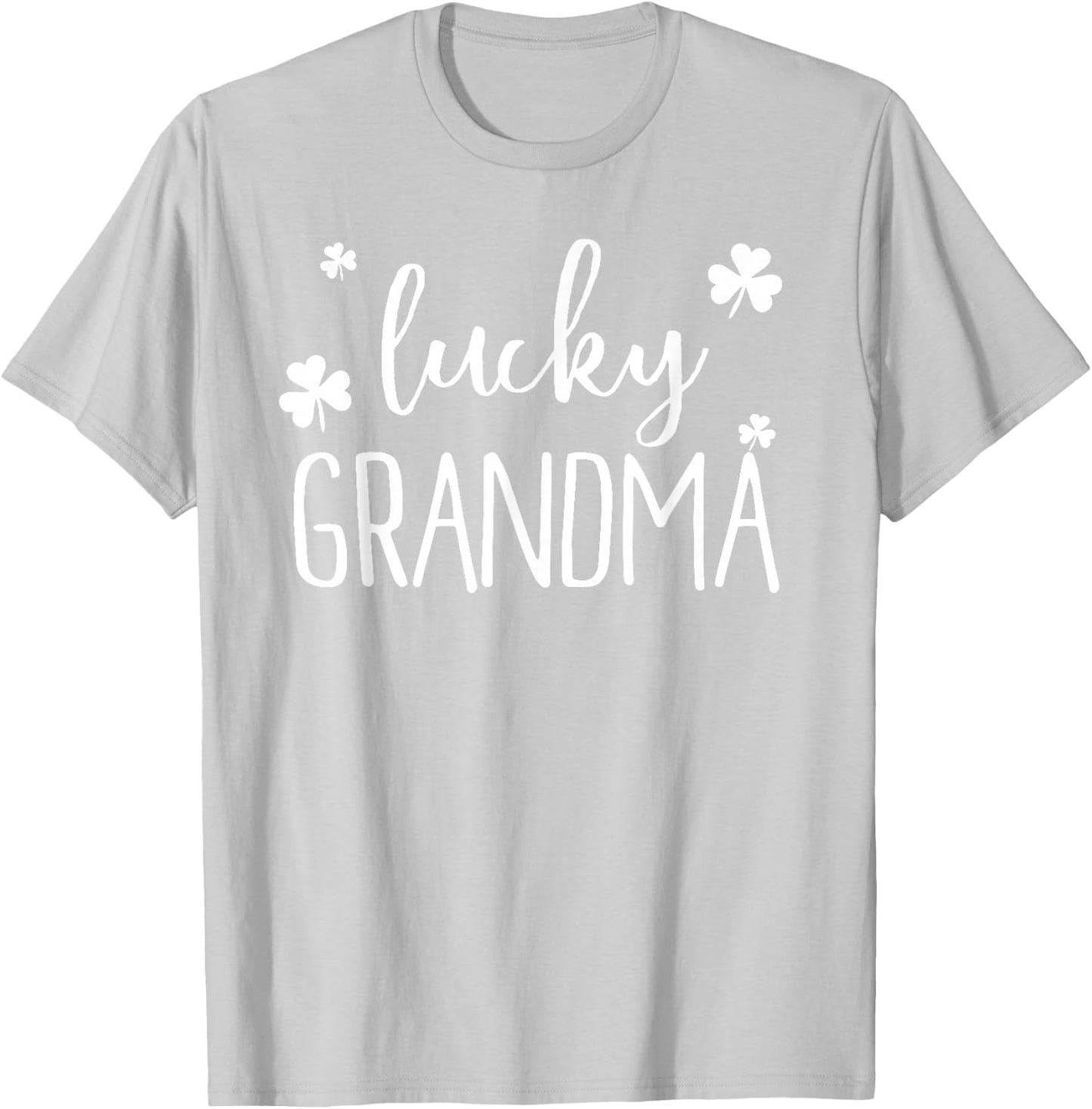 Lucky Grandma St. Patrick's Day Shirt Announcement Shirt T-Shirt - T-Shirt | Ash