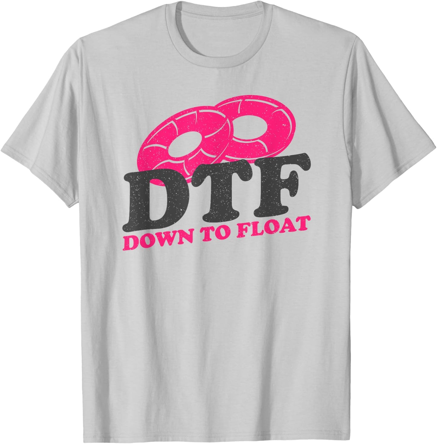 Funny River Tubing Down To Float Summer Float Trip T-Shirt - T-Shirt | Ash