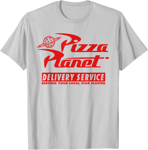 Disney Pixar Toy Story Pizza Planet Delivery Service White T-Shirt - T-Shirt | Ash