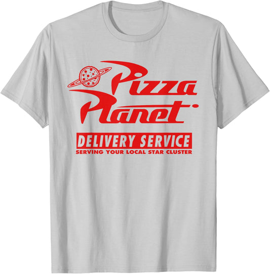 Disney Pixar Toy Story Pizza Planet Delivery Service White T-Shirt - T-Shirt | Ash
