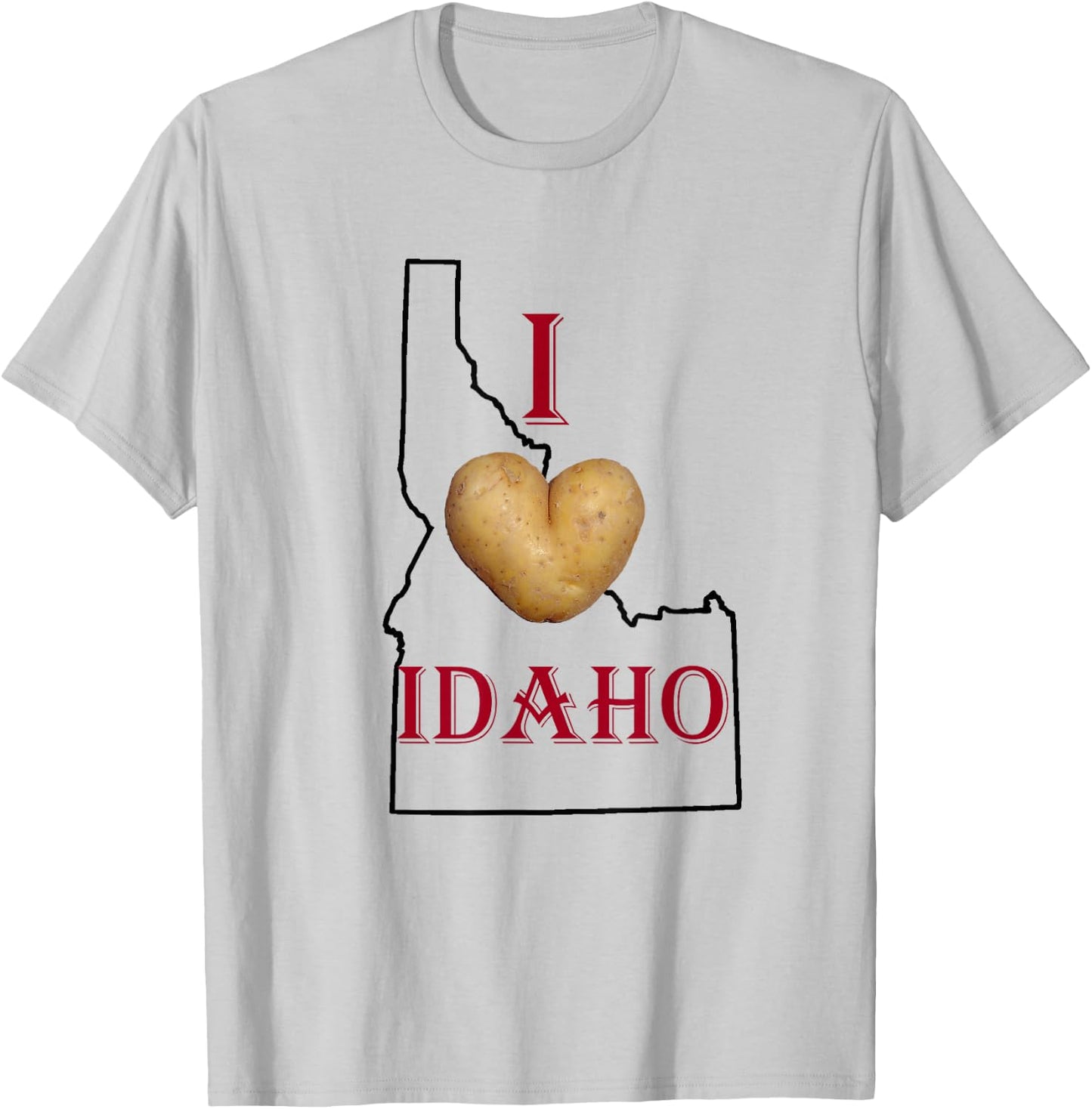 State of Idaho Idahoan Potatoes I Love Idaho Home T-Shirt - T-Shirt | Ash