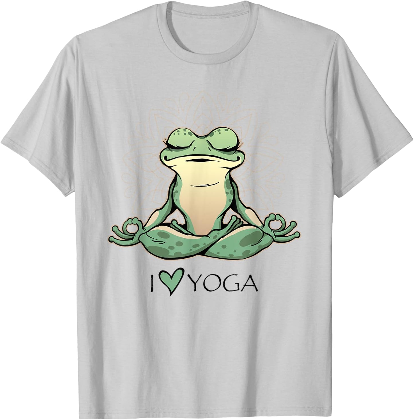 I Love Yoga I Heart Yoga Frog T-Shirt - T-Shirt | Ash