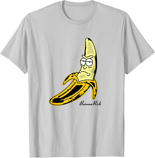 Rick and Morty Banana Rick Record Cover T-Shirt - T-Shirt | Ash