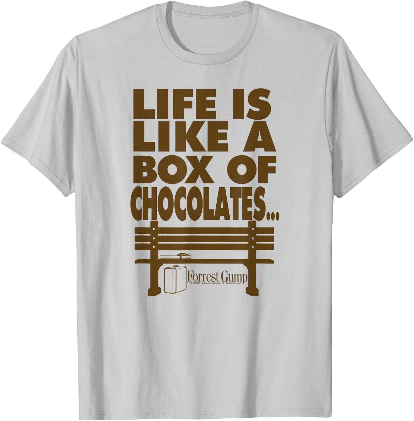 Forrest Gump Box of Chocolates T-Shirt - T-Shirt | Ash