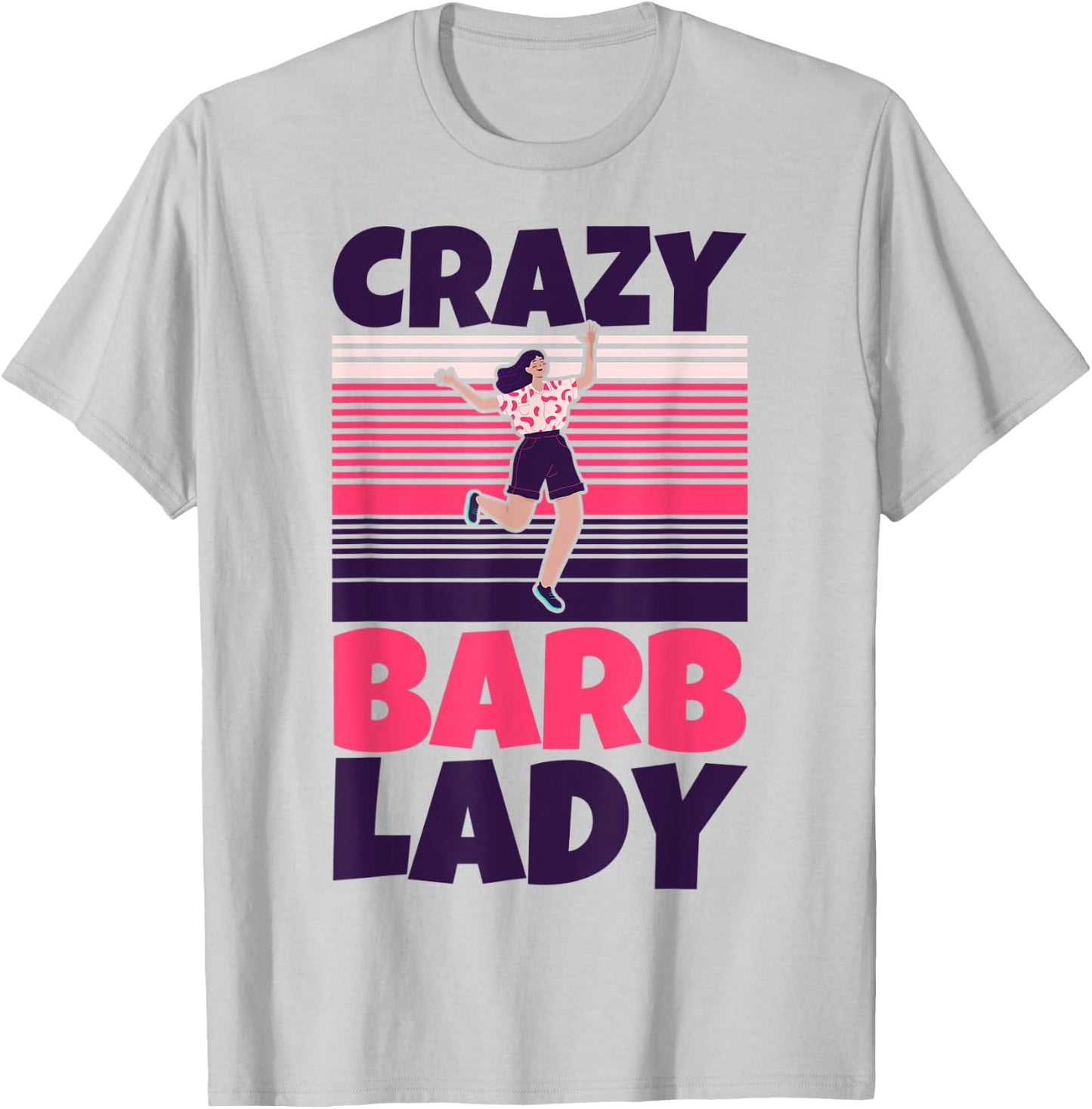 Crazy Barb lady T-Shirt - T-Shirt | Ash