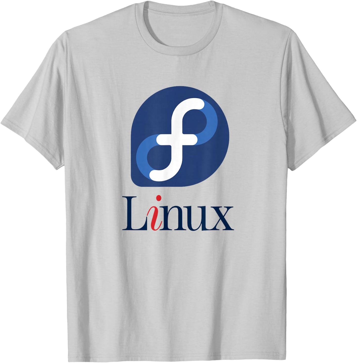 Linux Fedora w/ Big colorful Logo Open Source Os T-Shirt - T-Shirt | Ash