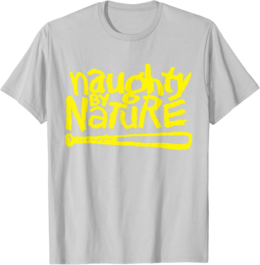 Naughty By Nature – Logo in Yellow T-Shirt - T-Shirt | Ash