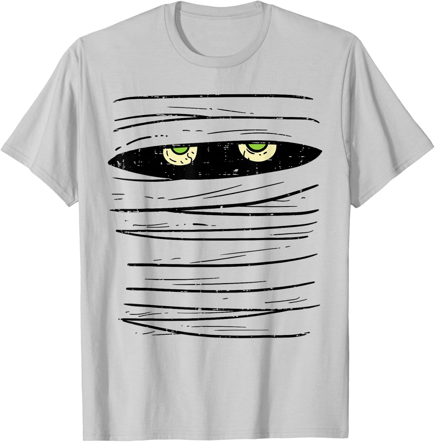 Mummy Wrap Eyes Costume Funny Scary Halloween Men Women Kids T-Shirt - T-Shirt | Ash