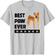 Shiba Inu Dog Dad Fathers Day Best Paw Ever Pet Parent Owner T-Shirt - T-Shirt | Ash