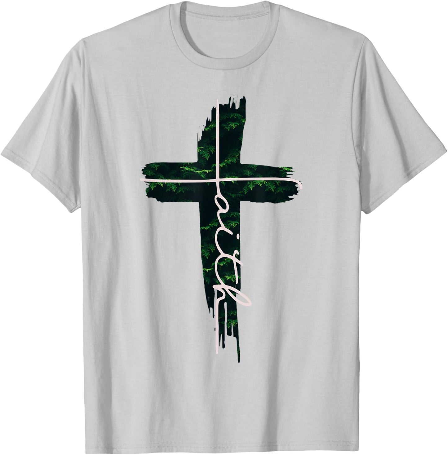 Faith Cross Tree Christian Men and Women Kids T-Shirt - T-Shirt | Ash