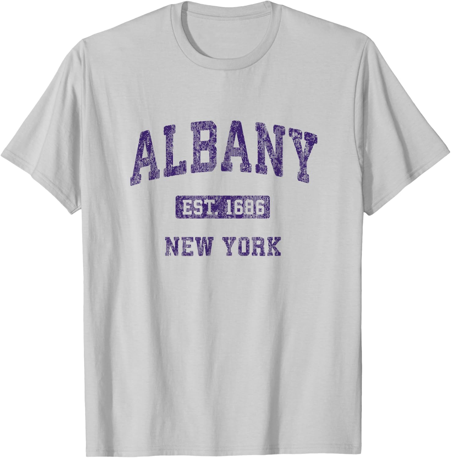 Albany New York Vintage Athletic Sports Design T-Shirt - T-Shirt | Ash