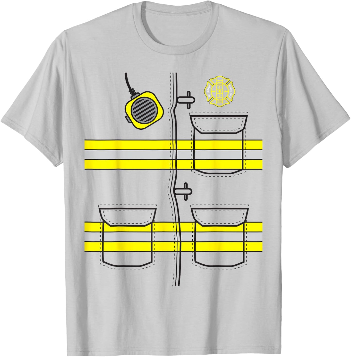 Firefighter Costume DIY Halloween Costume T-Shirt - T-Shirt | Ash