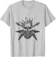 Bearded Guitar King Crown Skull Shirt Black T-Shirt - T-Shirt | Ash
