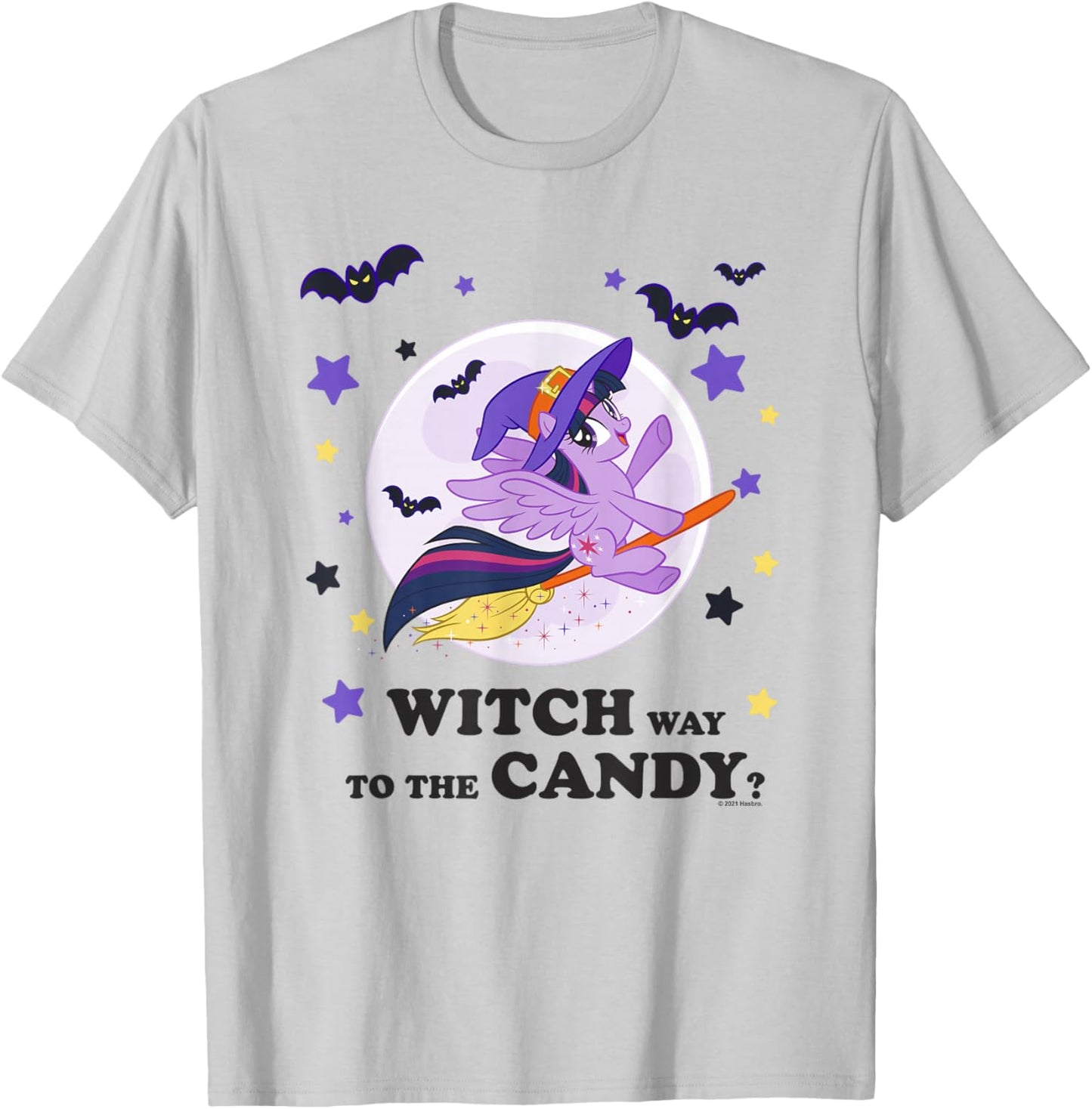 My Little Pony Halloween Twilight Sparkle Witch Way to Candy T-Shirt - T-Shirt | Ash