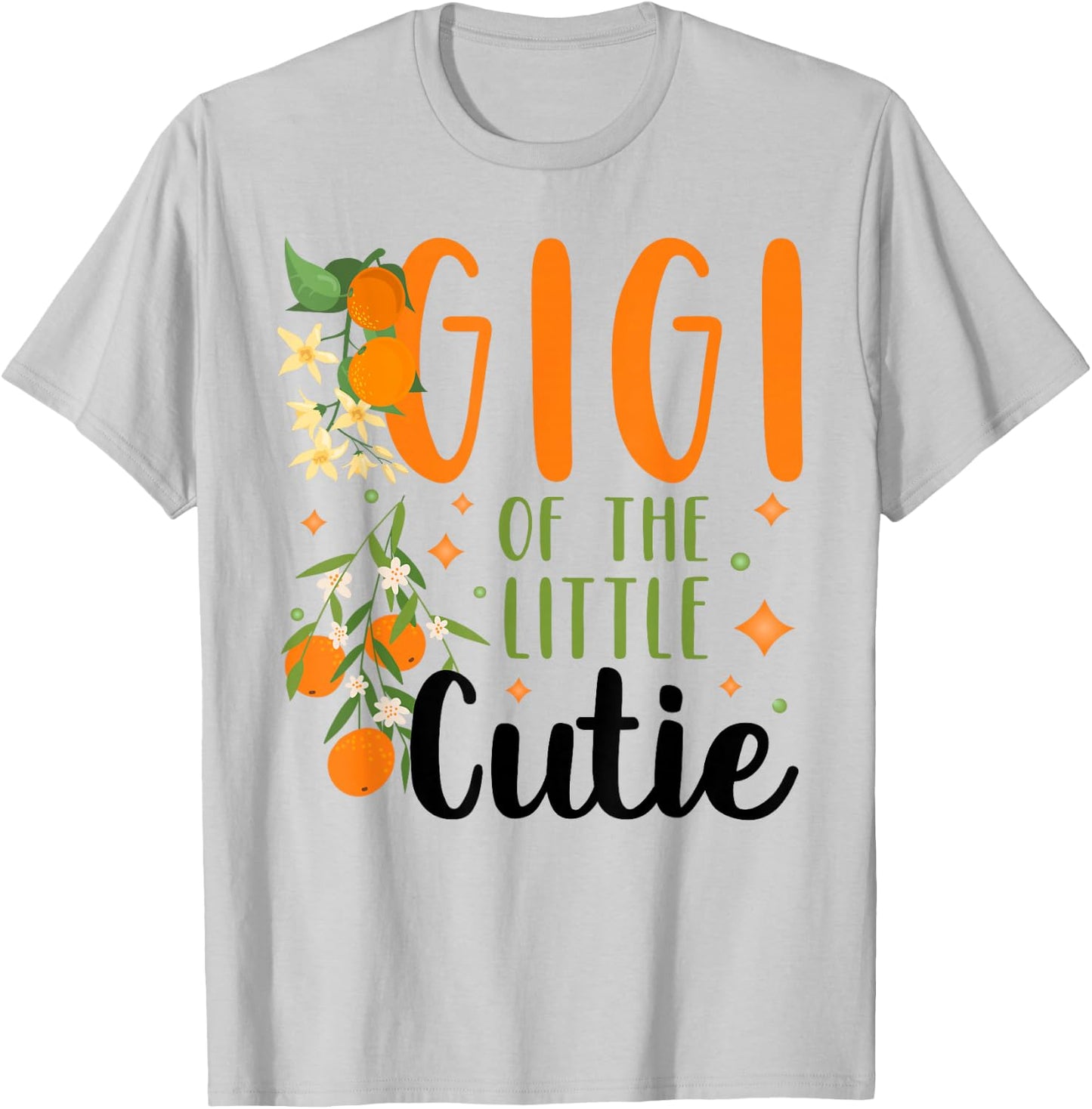 Gigi Little Cutie Baby Shower Orange 1st Birthday Party T-Shirt - T-Shirt | Ash