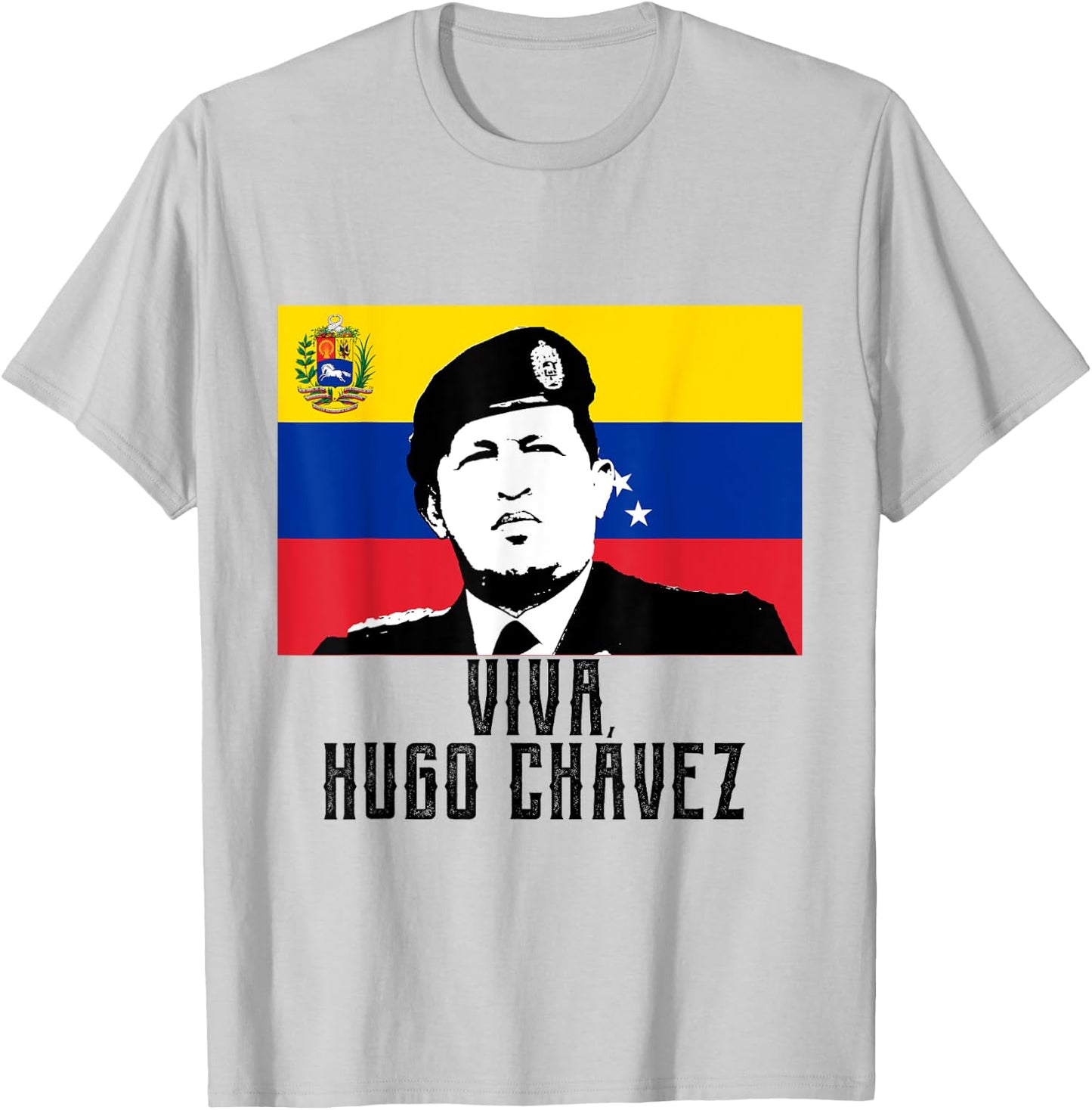 Long Live Hugo Chávez - Venezuela Flag T-Shirt - T-Shirt | Ash