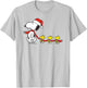 Peanuts Snoopy and Woodstock Holiday Short Sleeve T-Shirt - T-Shirt | Ash