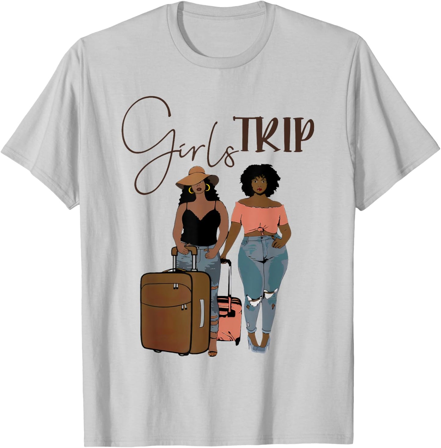 Girls Trip Black Girl Afro Novetly T-Shirt - T-Shirt | Ash