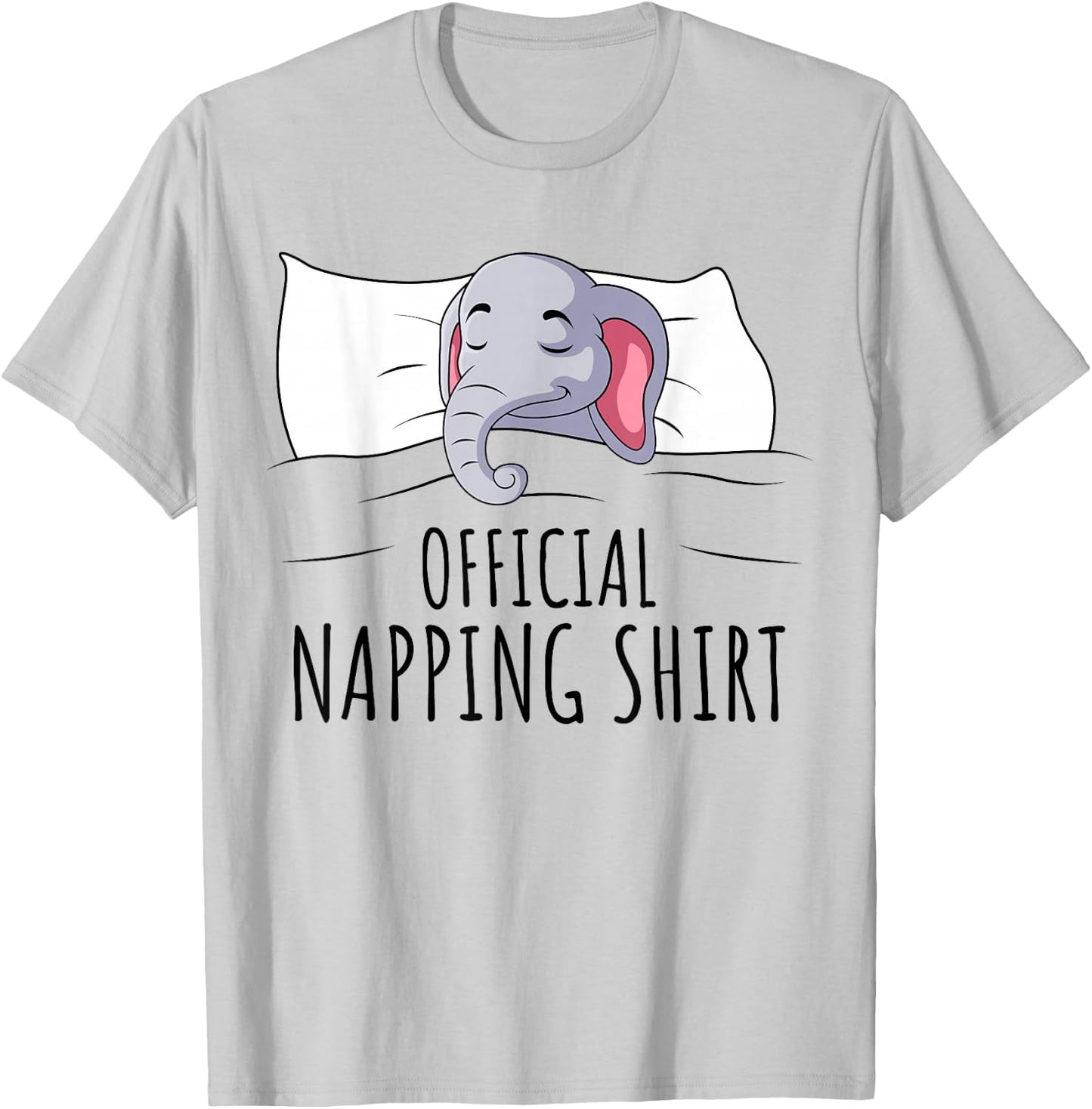 Sleeping Elephant Lover Official Napping Kids Women Men T-Shirt - T-Shirt | Ash