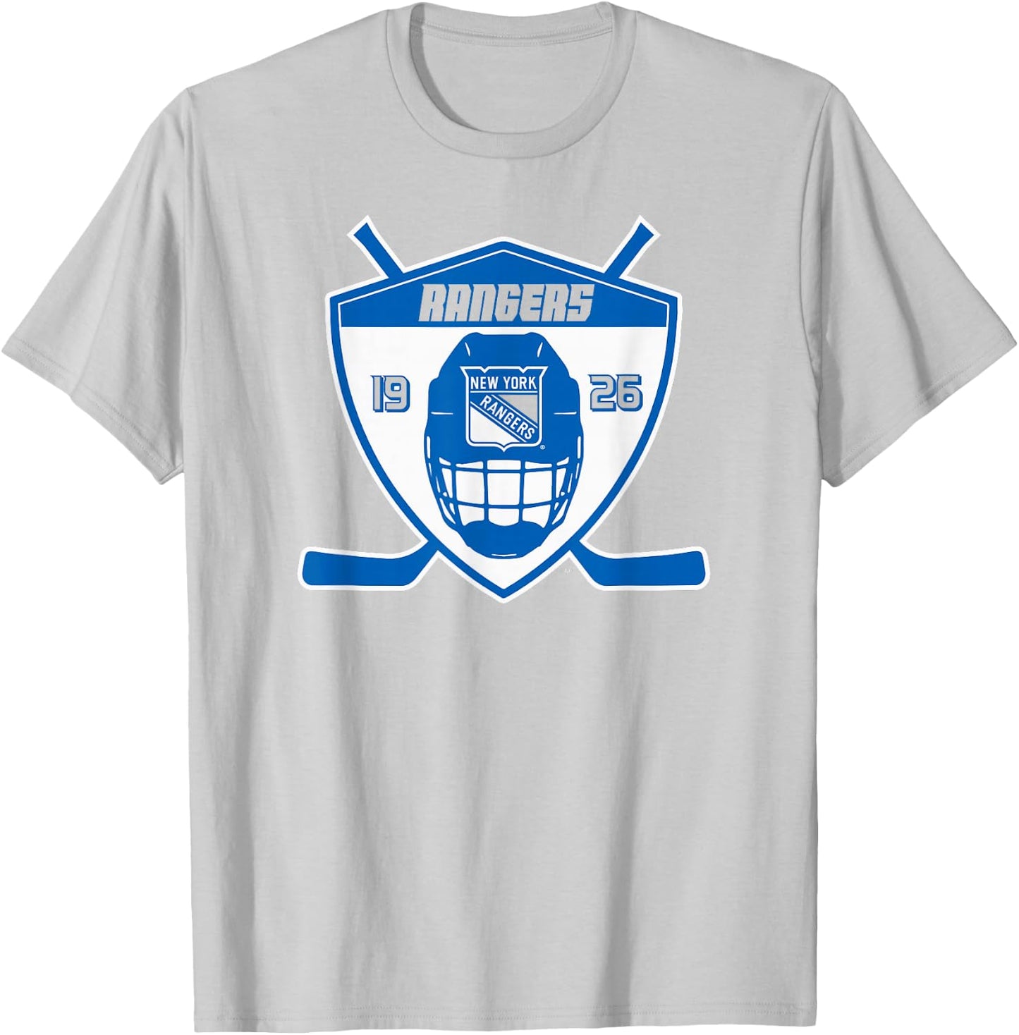 New York Rangers Shield Red Officially Licensed T-Shirt - T-Shirt | Ash