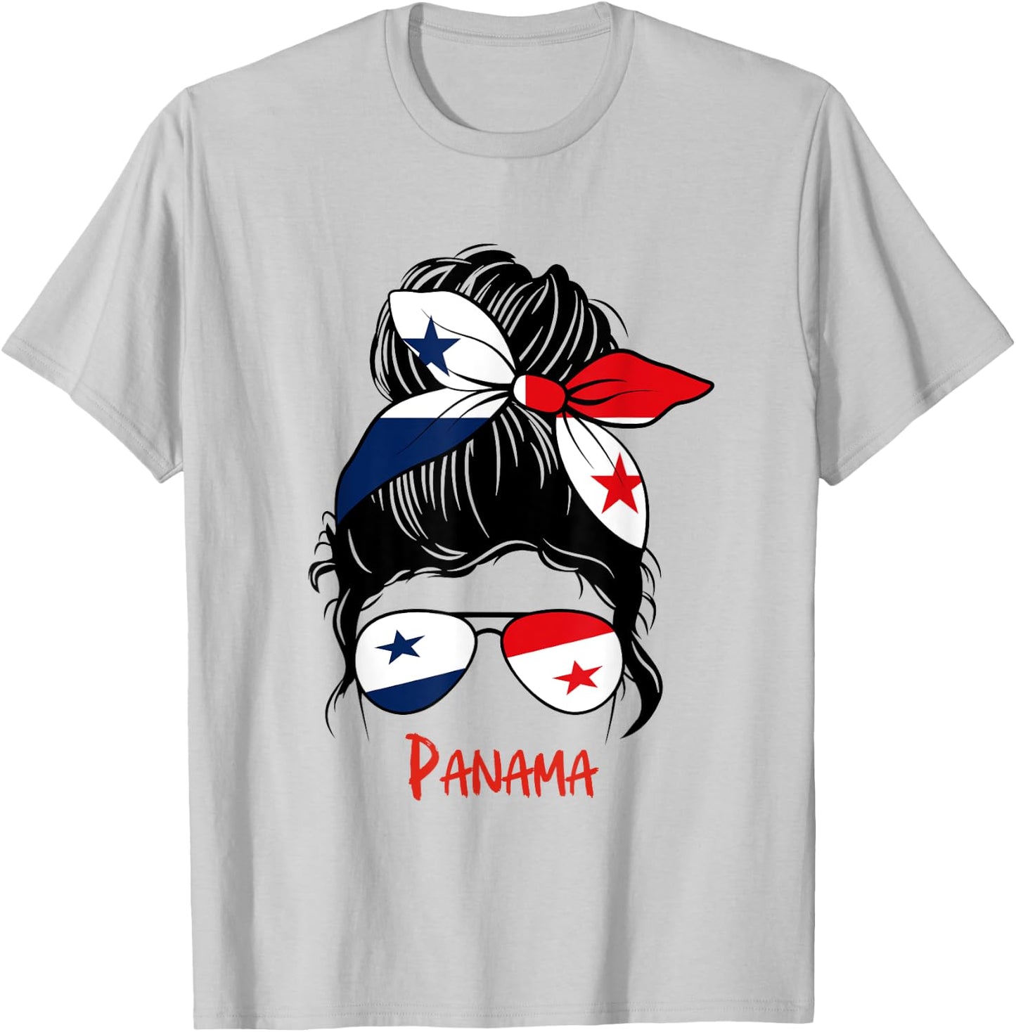 Panamanian Girl Panama Chica Panameña flag T-Shirt - T-Shirt | Ash