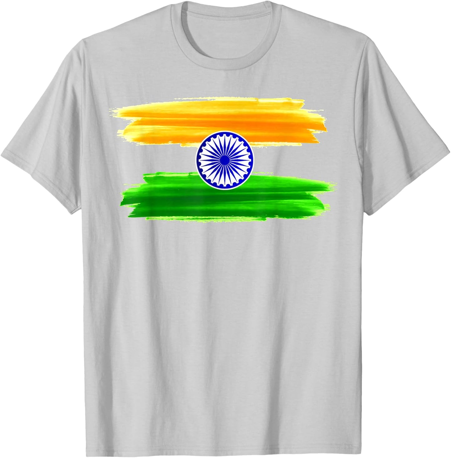 India Independence Day 15 August 1947 Indian Flag Patriotic T-Shirt - T-Shirt | Ash