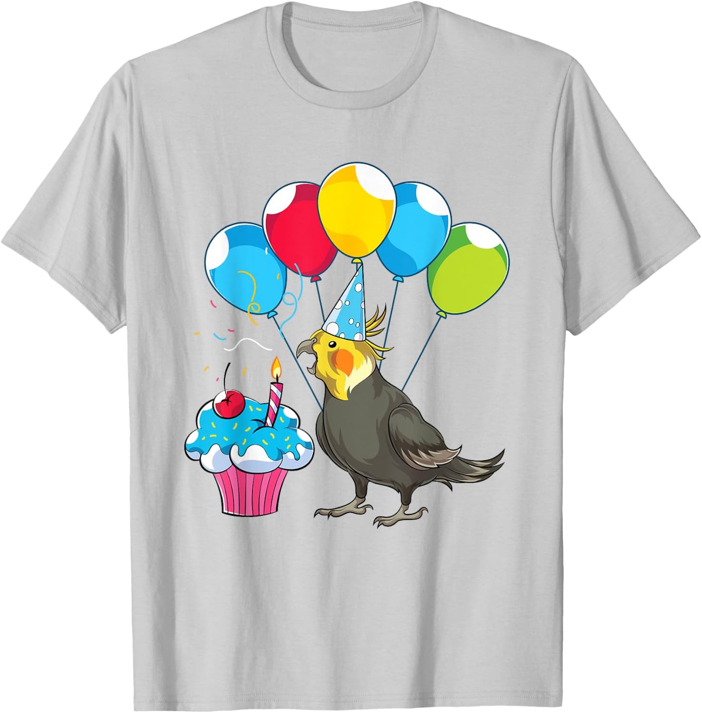 Cockatiel Lover Kids Birthday Parrot Animal Bird Cockatiel T-Shirt - T-Shirt | Ash