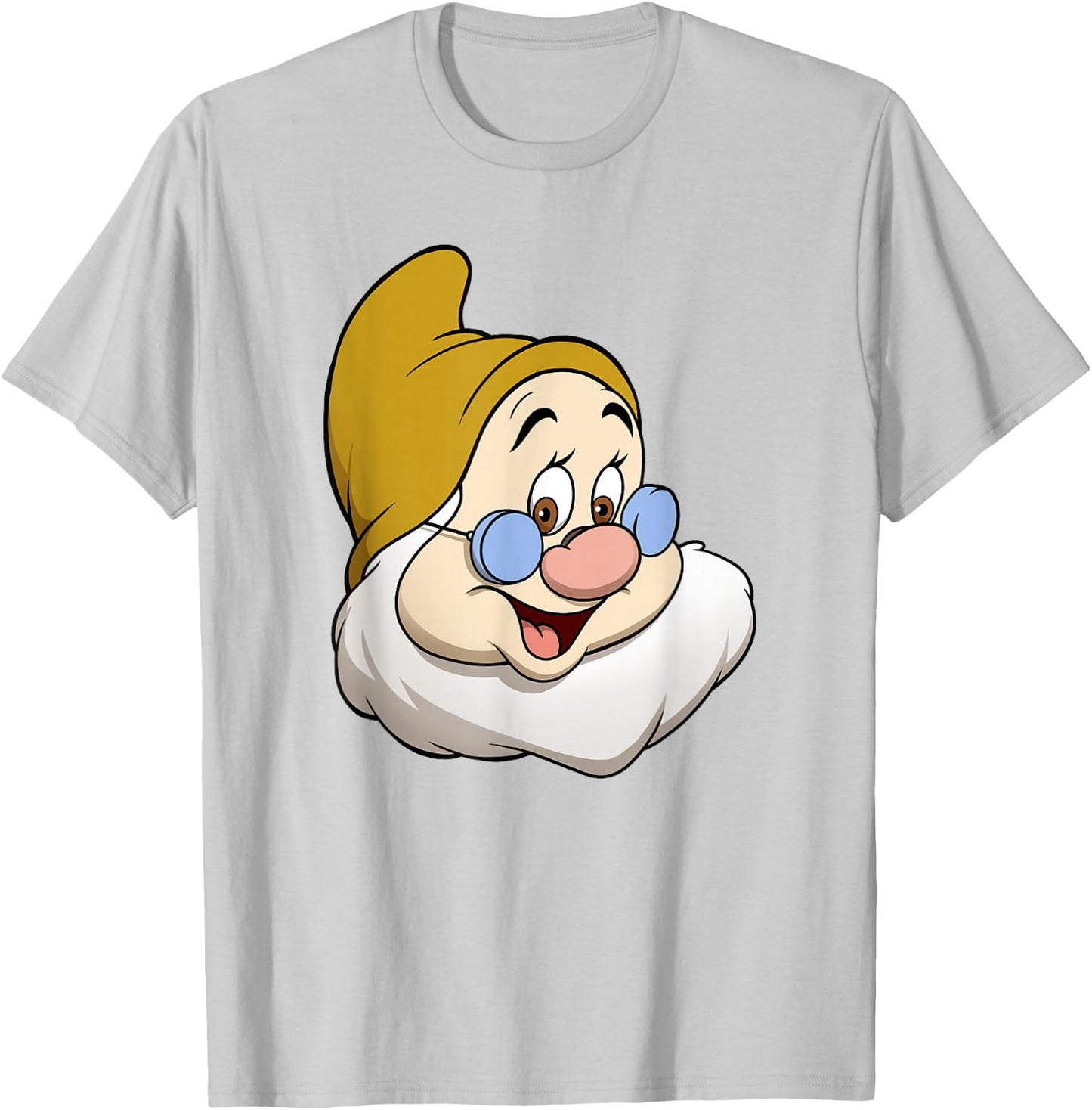 Disney Snow White And The Seven Dwarfs Doc Big Face T-Shirt - T-Shirt | Ash