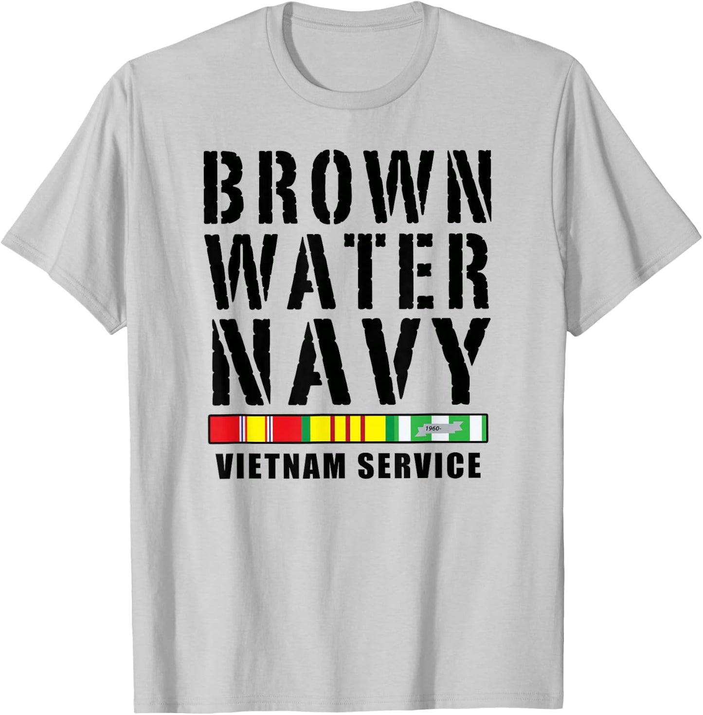 Medals of America Est. 1976 Brown Water Navy Vietnam Service T-Shirt - T-Shirt | Ash