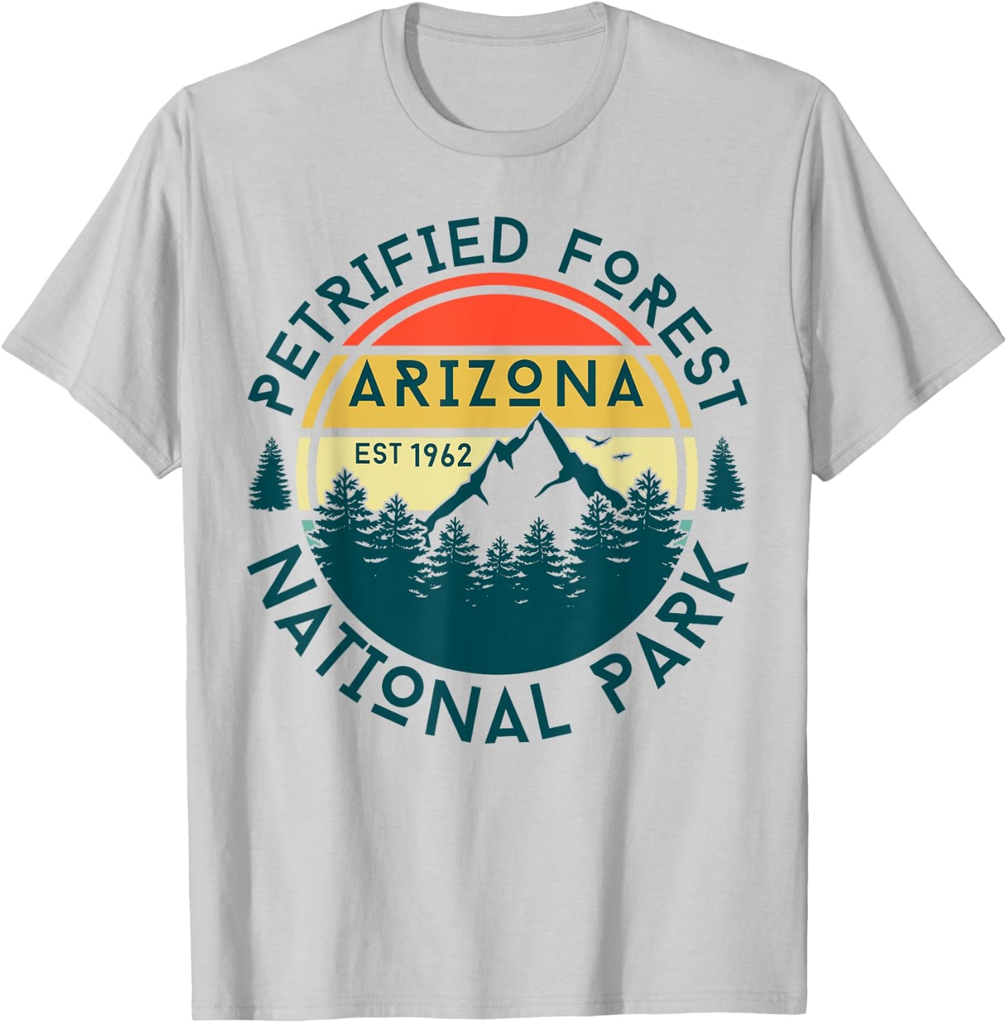 Petrified Forest National Park Arizona Hiking Outdoors T-Shirt - T-Shirt | Ash