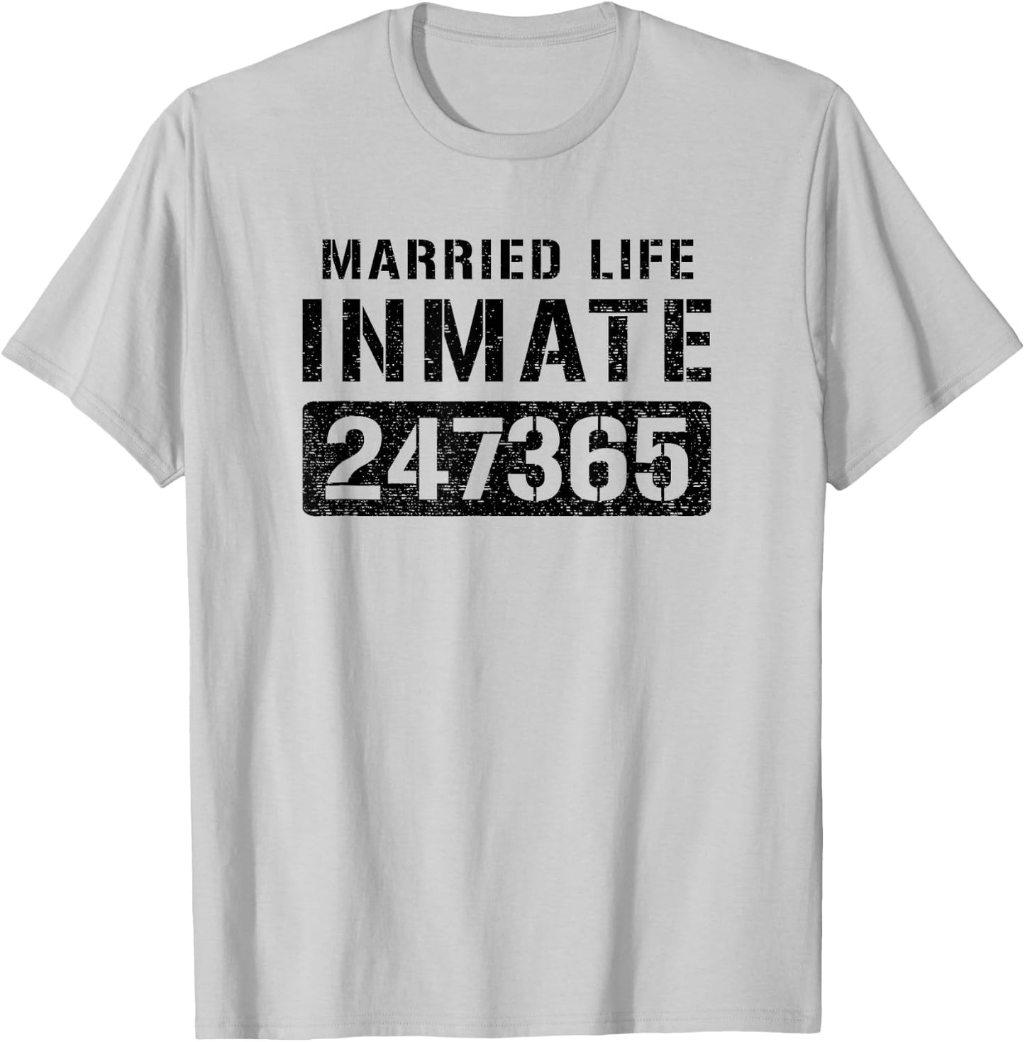 Married Life Couples Prisoner Inmate Halloween Costume T-Shirt - T-Shirt | Ash