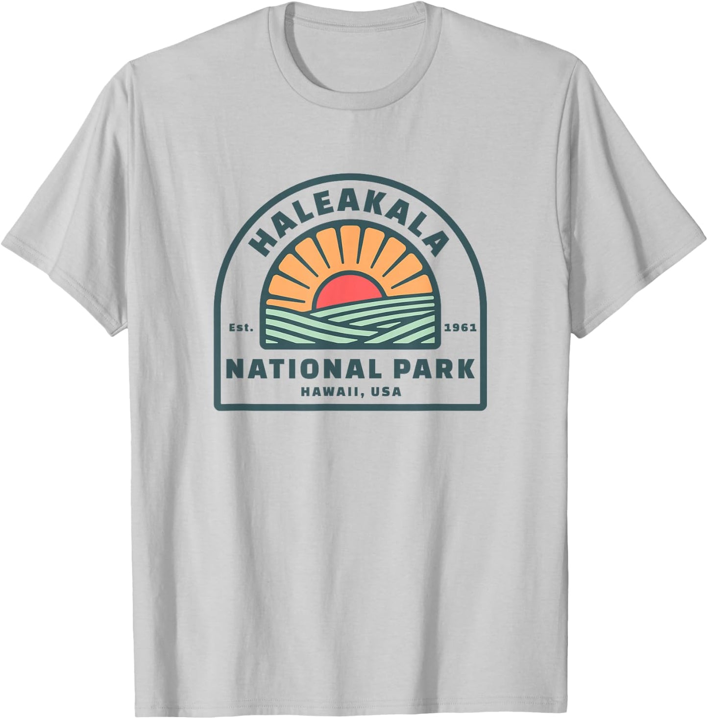 Family Vacation Design - Retro Haleakala National Park T-Shirt - T-Shirt | Ash